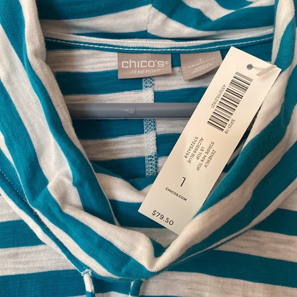 Chico’s Zenergy Stripe Mix Top - Picture 4 of 6